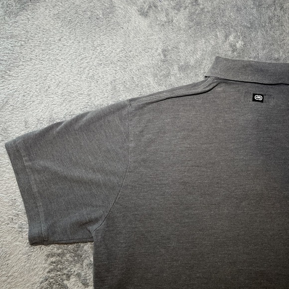 Ecko Unltd Y2K Short Sleeve Men's Grey Polo SZ 2XL Embroidered Street Wear - Picture 15 of 16